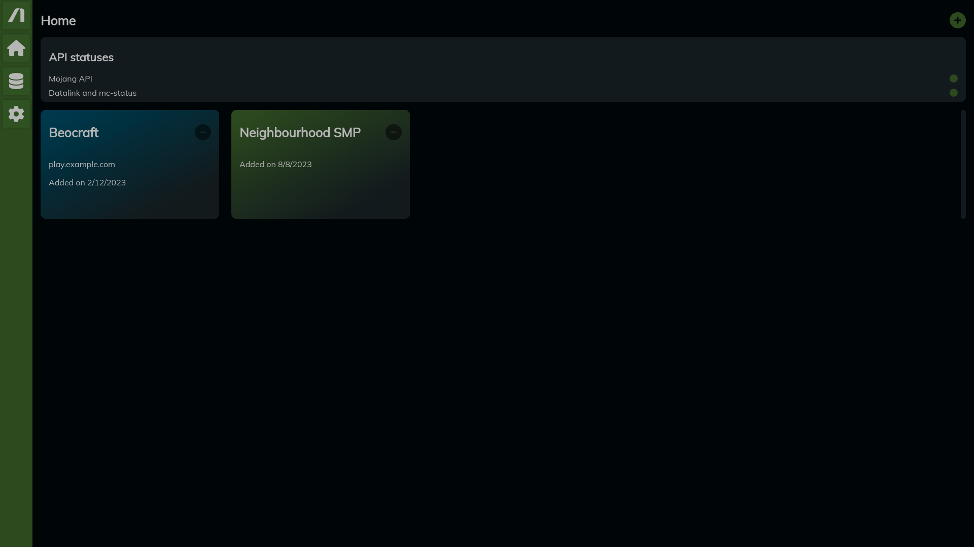 AdminTools home page.